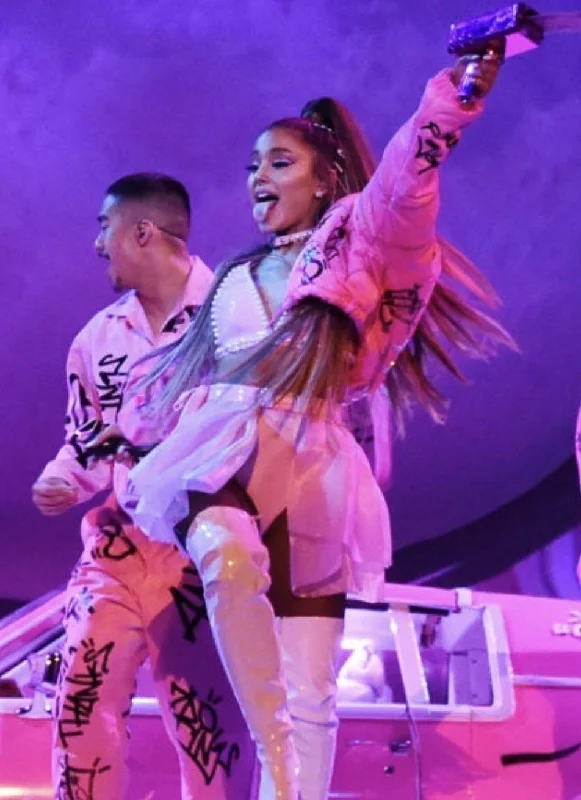 Ariana Grande 7 Rings Jacket Quilted Jacket Puffer Jacket Insulated Jacket