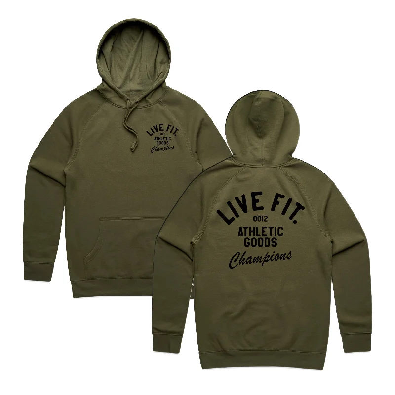 Athletic Goods Hoodie - Military Green Oversized Hoodie Comfort Casual