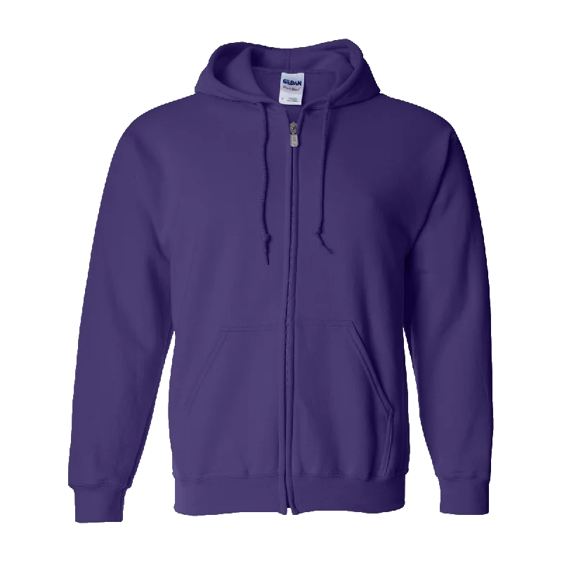 B1991 Heavy Blend Zip Hooded Sweatshirt Hoodie with Exposed Zipper Edgy Industrial
