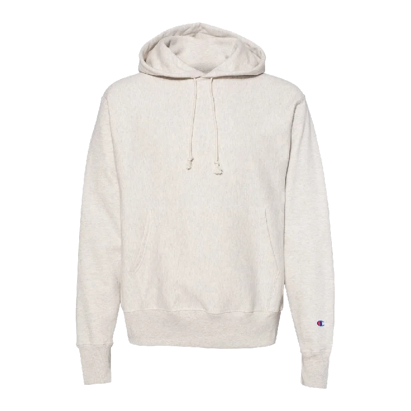 B2056 Reverse Weave Hooded Sweatshirt Hoodie with Monochrome Minimalist Simple
