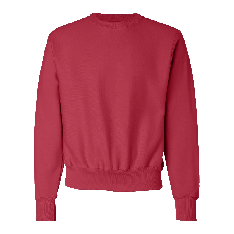 B2079 Reverse Weave Crewneck Sweatshirt Hoodie with Applique Textured Unique