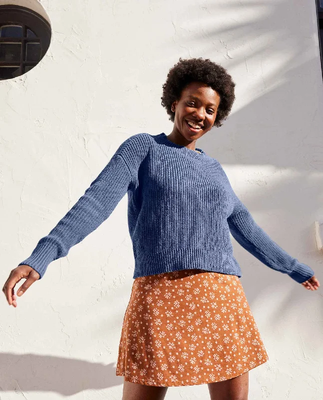 Bianca II Crew Sweater Mesh Fabric Canvas Fabric Denim Fabric