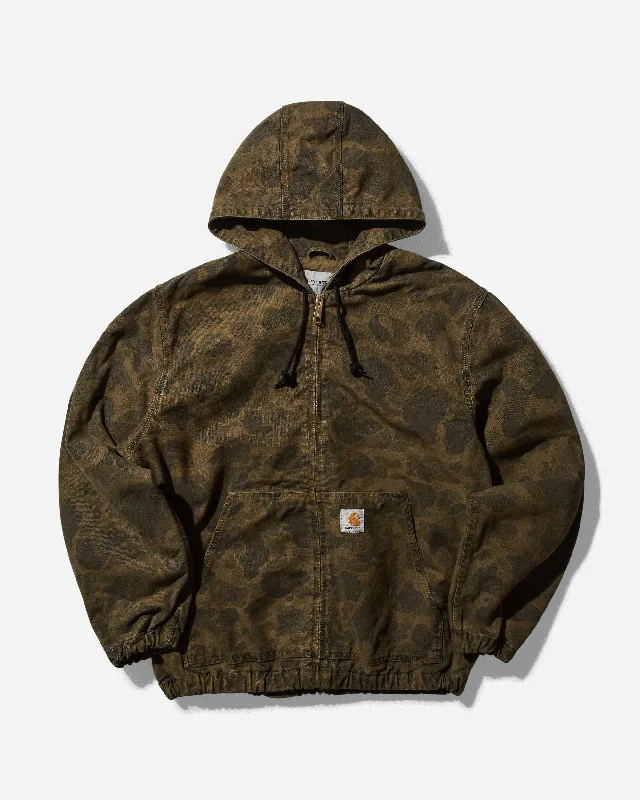 Men's Duck Active Jacket Camo Duck Green / Office Green A-Line Jacket Boat Neck Shawl Collar Men's Duck Active Jacket Camo Duck Green / Office Green A-Line Jacket Boat Neck Shawl Collar