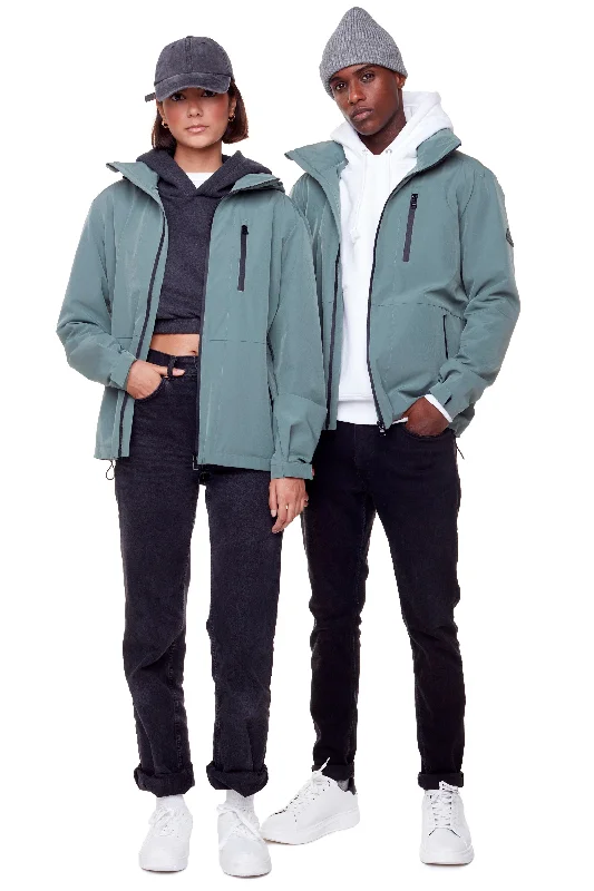 CARMACKS | UNISEX (RECYCLED) MIDWEIGHT RAIN SHELL JACKET Nylon Fabric Polyester Fabric Spandex Fabric