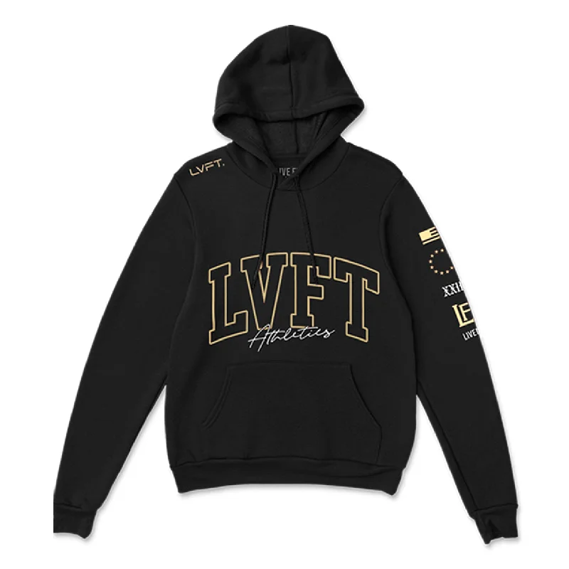 Century Hoodie - Black/Tan Graphic Hoodie Design Print