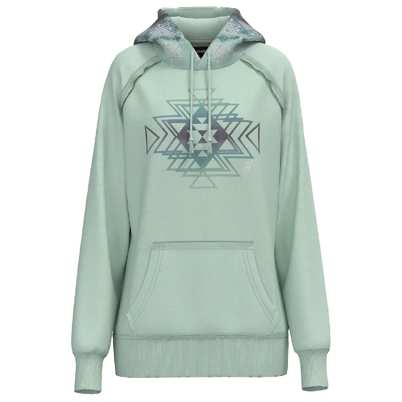 Hooey Women's Chaparral Teal Hoodie Hoodie with Tie-Dye Psychedelic Retro