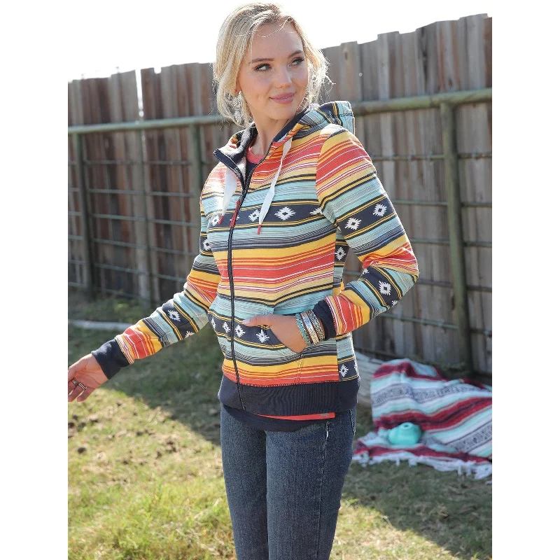 Cruel Women's Full Zip French Terry Hoodie Hoodie with Raw Hem Edgy Unfinished