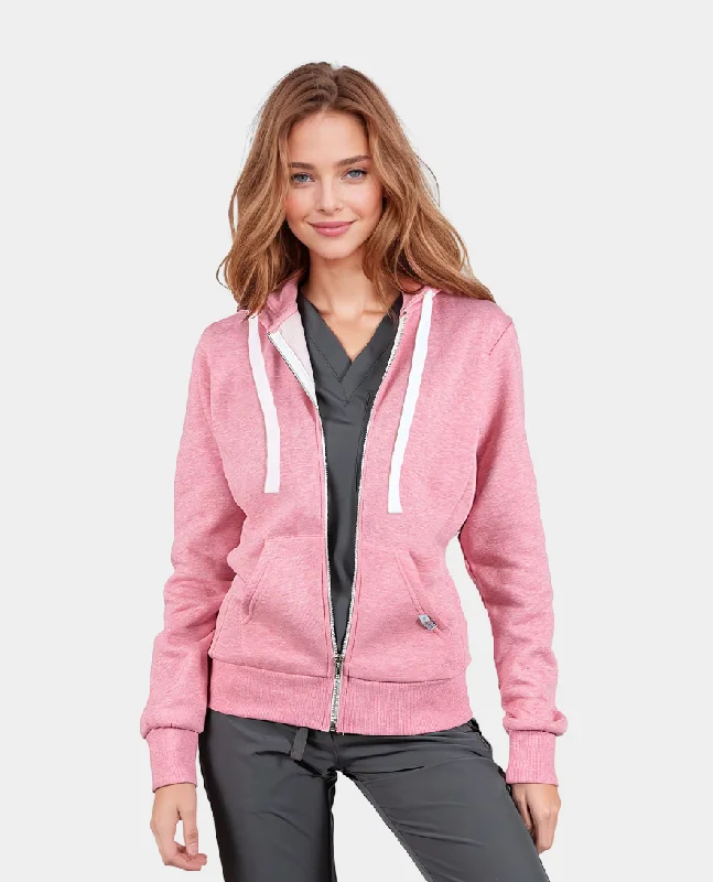 Finley Zip Up Hoodie Hoodie with Hem Lace Feminine Delicate