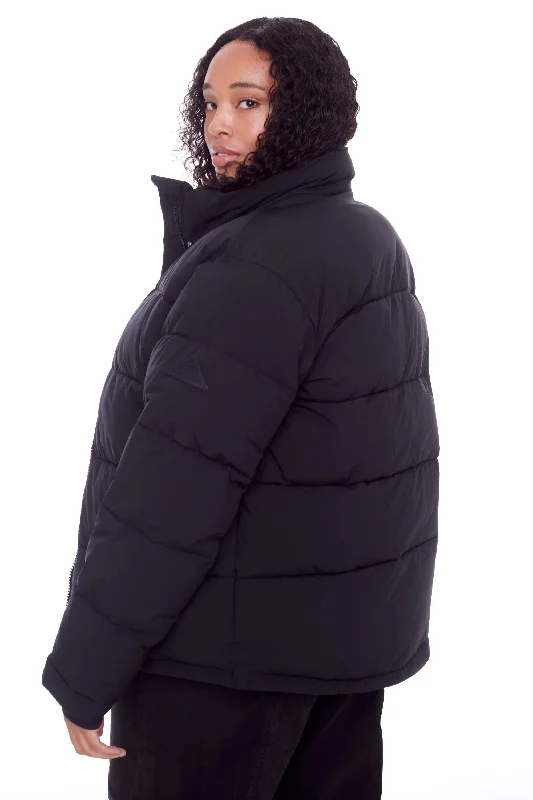 FORILLON PLUS | WOMEN'S VEGAN DOWN (RECYCLED) SHORT QUILTED PUFFER JACKET (PLUS SIZE) Cotton Jacket Linen Jacket Terry Jacket FORILLON PLUS | WOMEN'S VEGAN DOWN (RECYCLED) SHORT QUILTED PUFFER JACKET (PLUS SIZE) Cotton Jacket Linen Jacket Terry Jacket