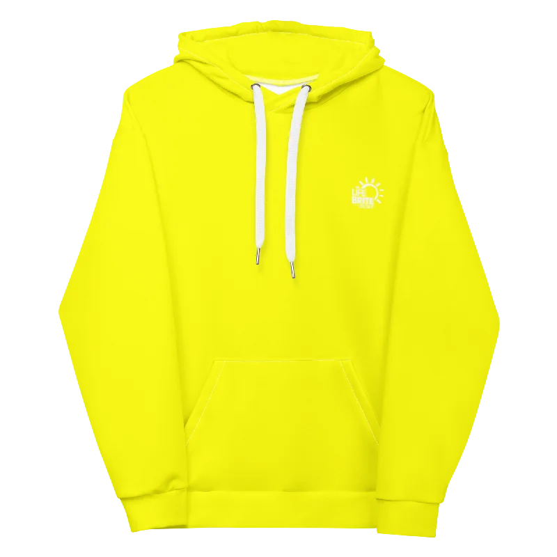 Frost Unisex Recycled Hoodie - Chroma Canary Hoodie with Metallic Shiny Futuristic