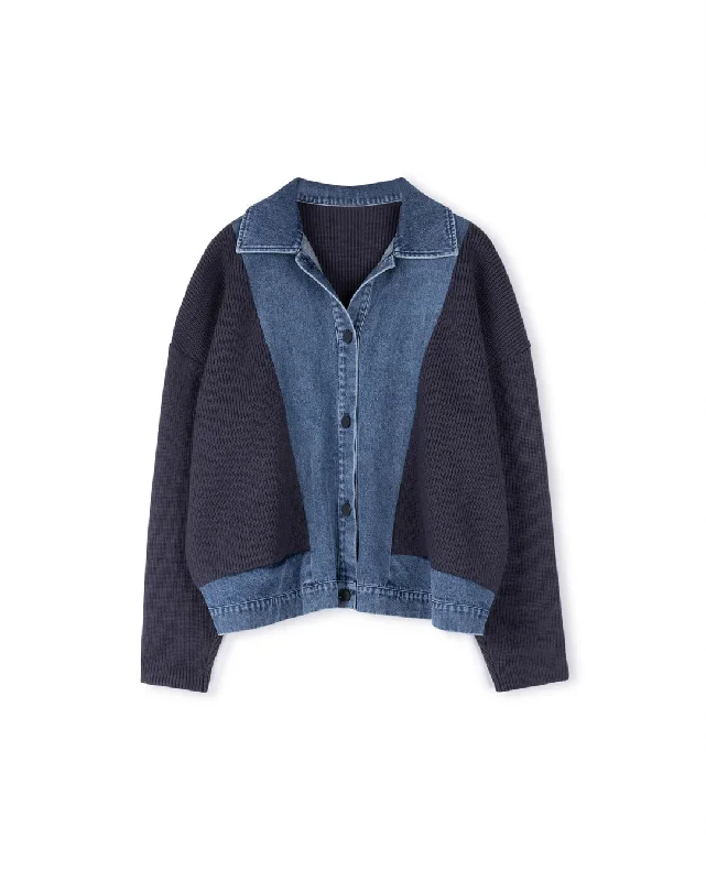 Knit & Denim Jacket Lace Jacket Ribbed Jacket Sequined Jacket