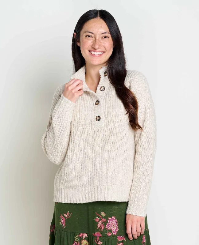 Moss Point Henley Sweater Slim Fit Regular Fit Oversized