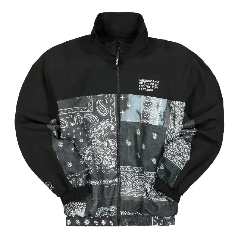 Bandana Chopped Track Jacket Satin Jacket Silk Jacket Chiffon Jacket