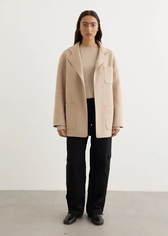 Patch Pocket Double Jacket Fitted Jacket Loose Jacket Oversized Jacket