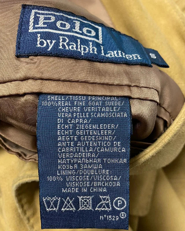 Ralph Lauren Stranding Collar Jacket in Brown Suede Nylon Fabric Polyester Fabric Spandex Fabric Ralph Lauren Stranding Collar Jacket in Brown Suede Nylon Fabric Polyester Fabric Spandex Fabric