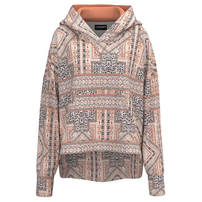 Hooey Women's "Roomy" Aztec Hoodie Hoodie with Camouflage Military Edgy