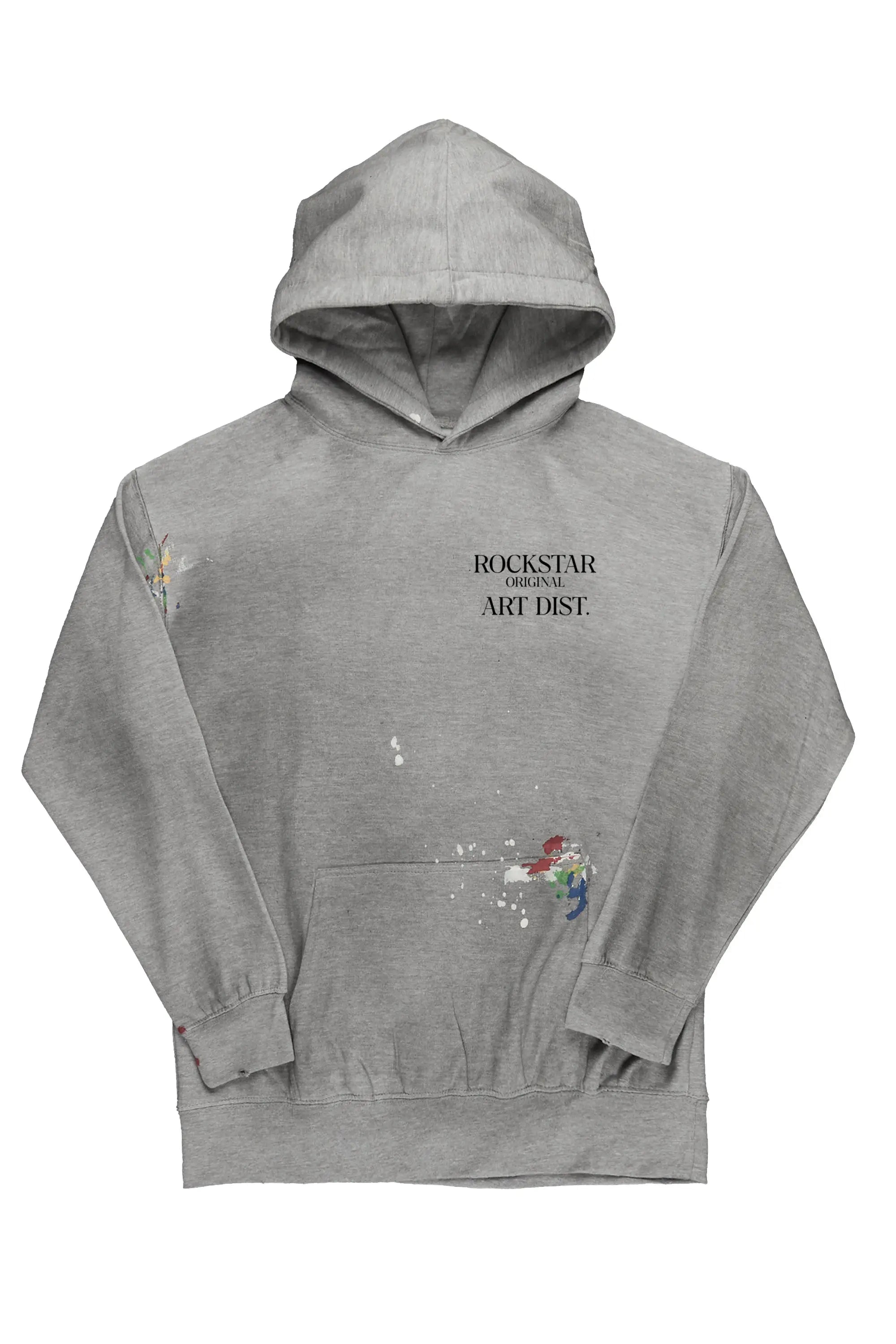 Make It Rain Heather Grey Oversized Hoodie Hoodie with Hem Raw Edge Edgy Unfinished