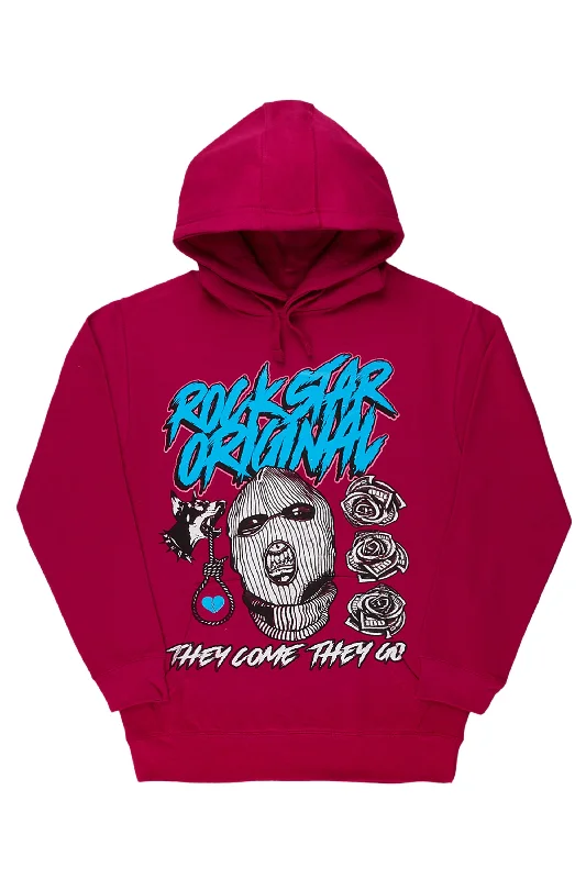 Nolani Fuchsia Oversized Hoodie Hoodie with Zipper Versatile Modern