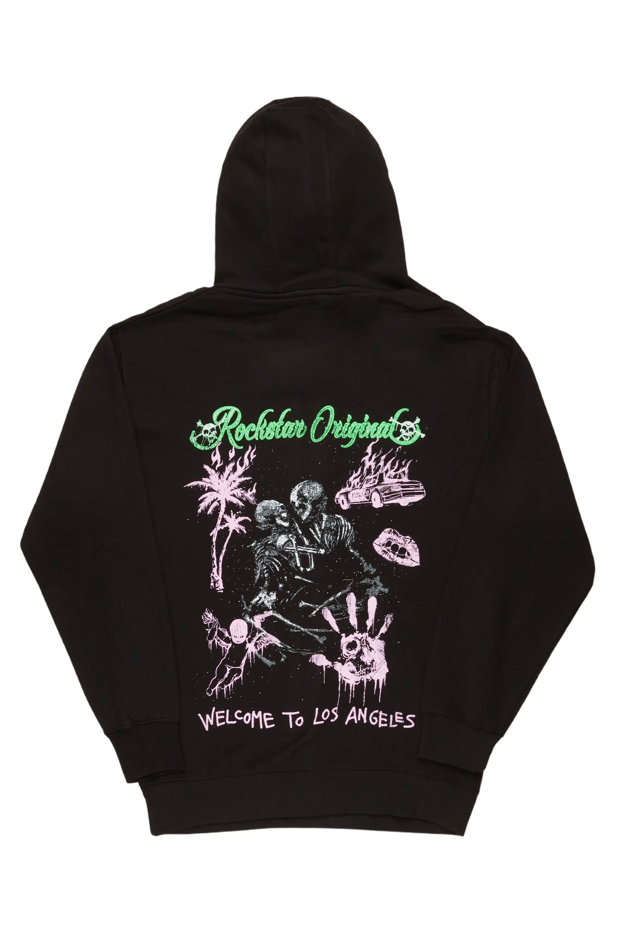 Catalina Black Oversized Hoodie Hoodie with Ribbed Cuffs Snug Fit Comfort