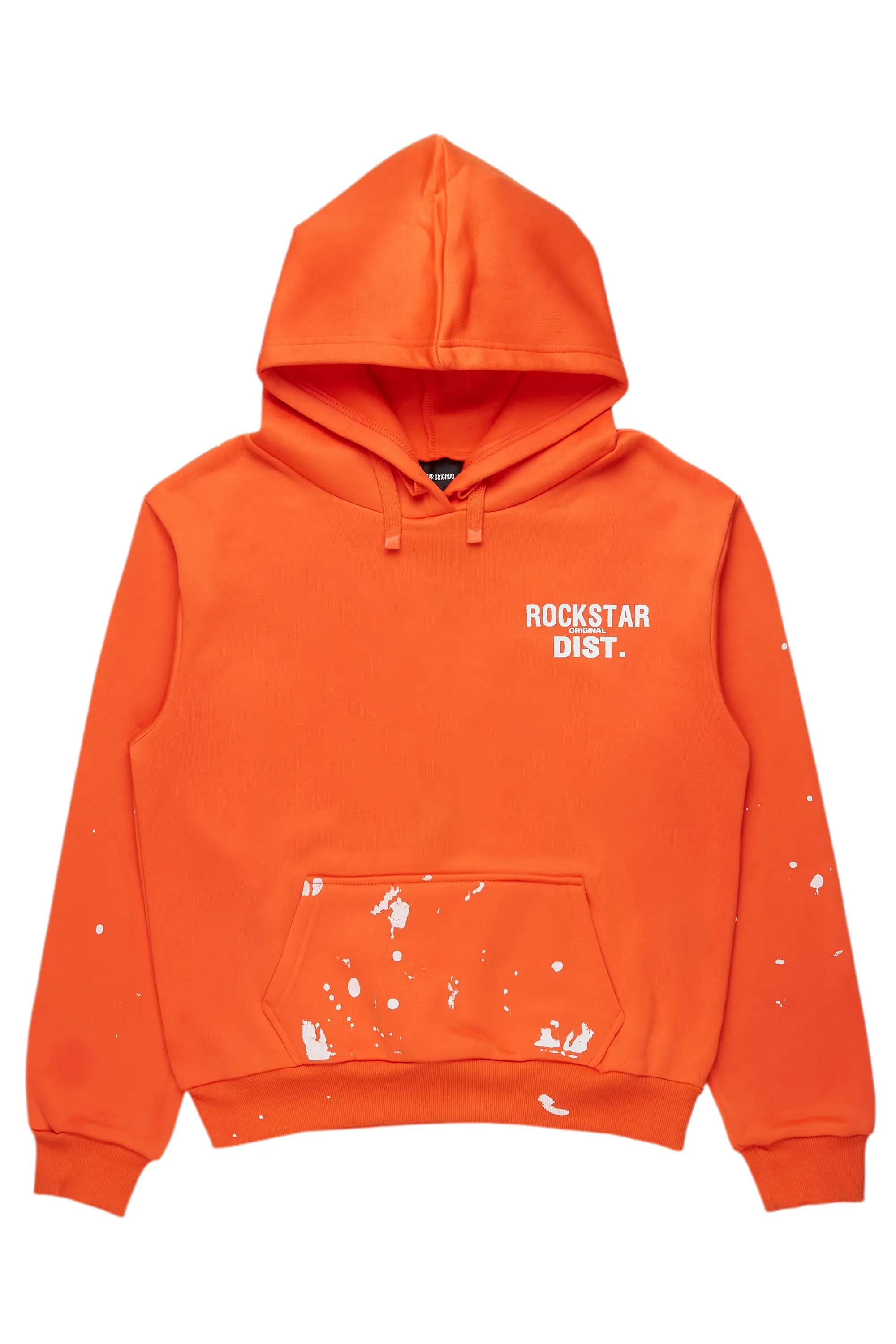 Nylia Orange Oversized Hoodie Hoodie with Hem Contrast Bold Stylish