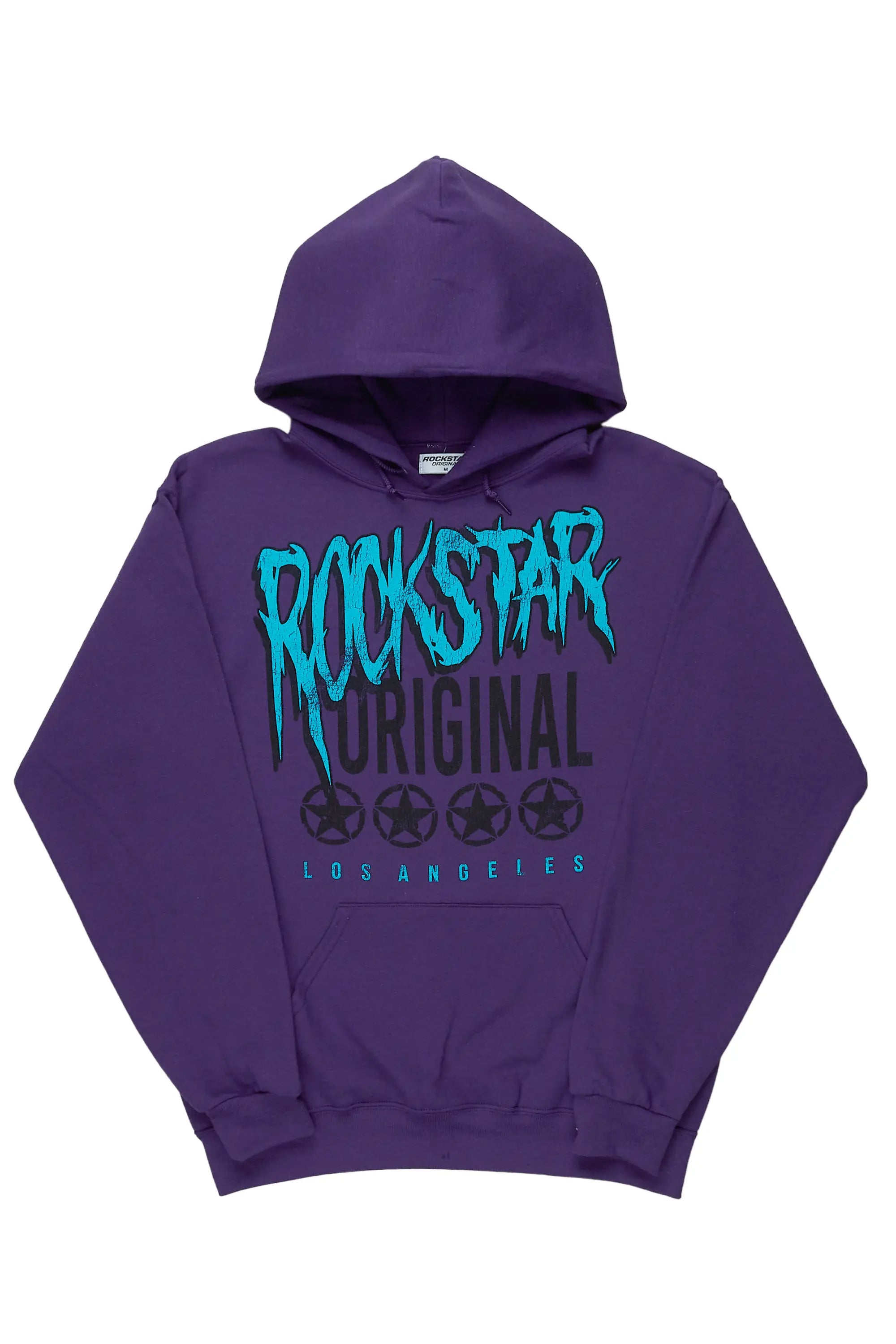 Diandra Purple Oversized Hoodie Hoodie with Raglan Sleeves Sporty Comfortable