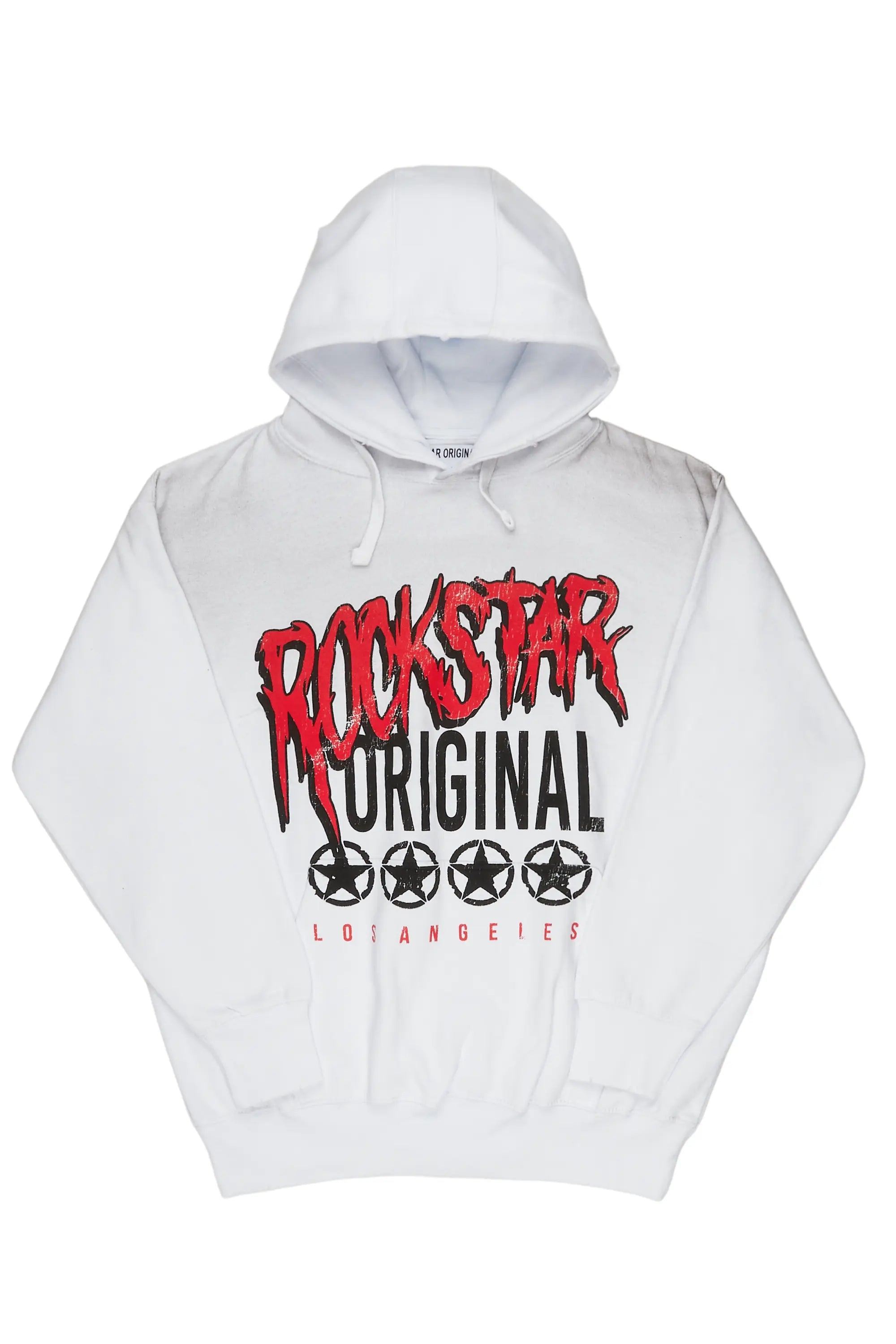 Diandra White Oversized Hoodie Hoodie with Velcro Closure Adjustable Secure