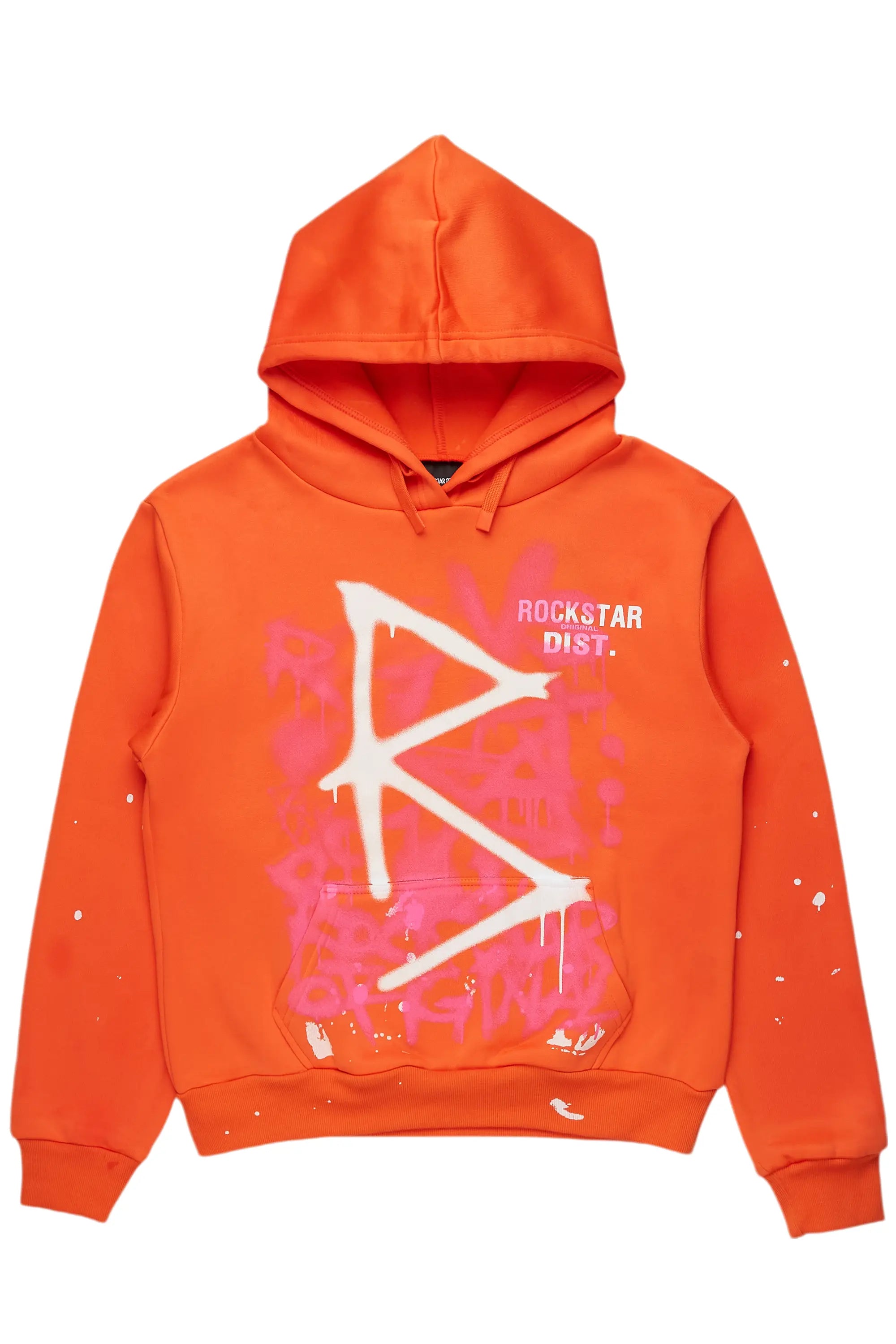 Nahomy Orange Oversized Hoodie Hoodie with Hem Lace Feminine Delicate