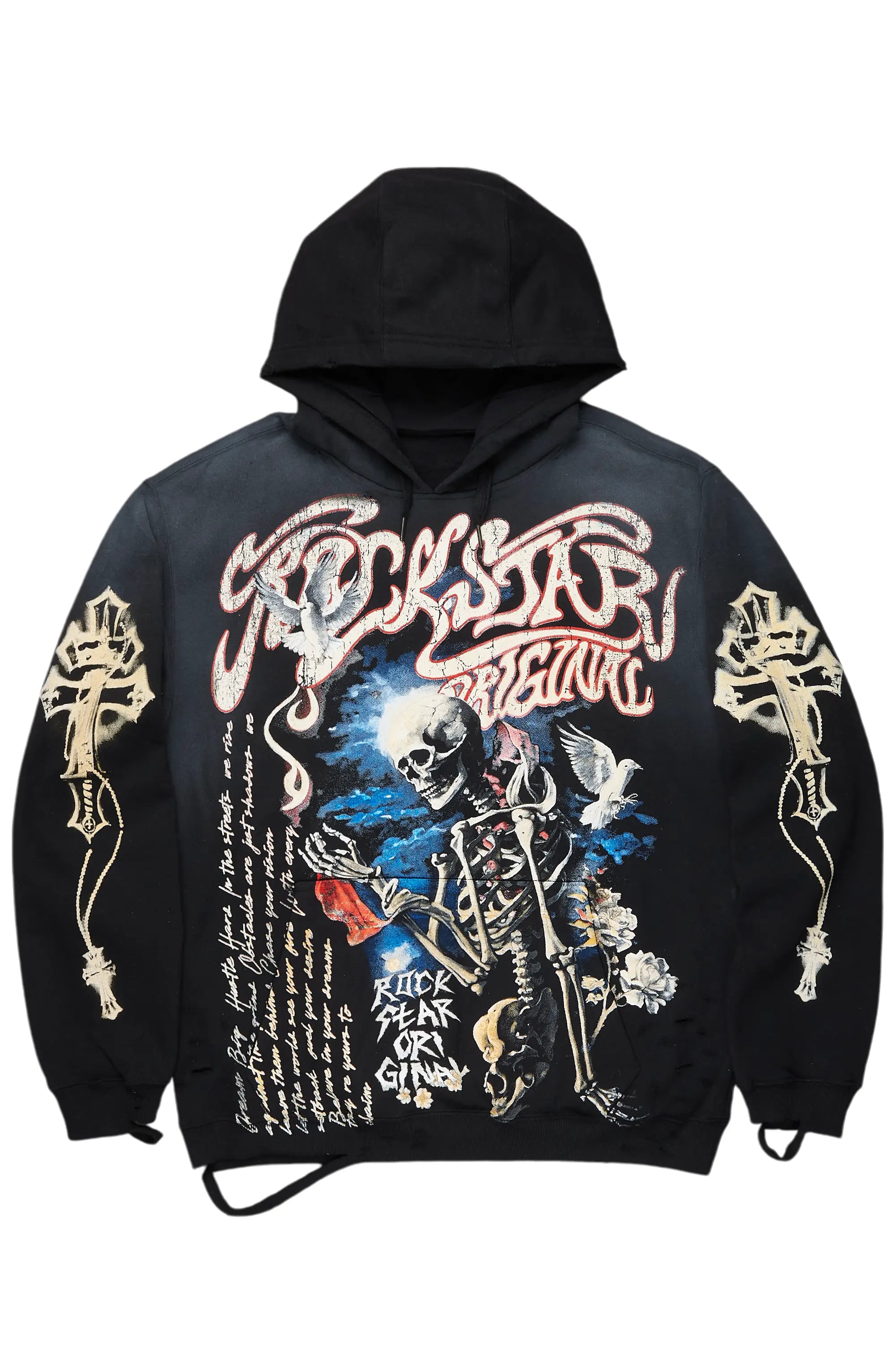Chapelle Black Oversized Hoodie Hoodie with Zipper Versatile Modern