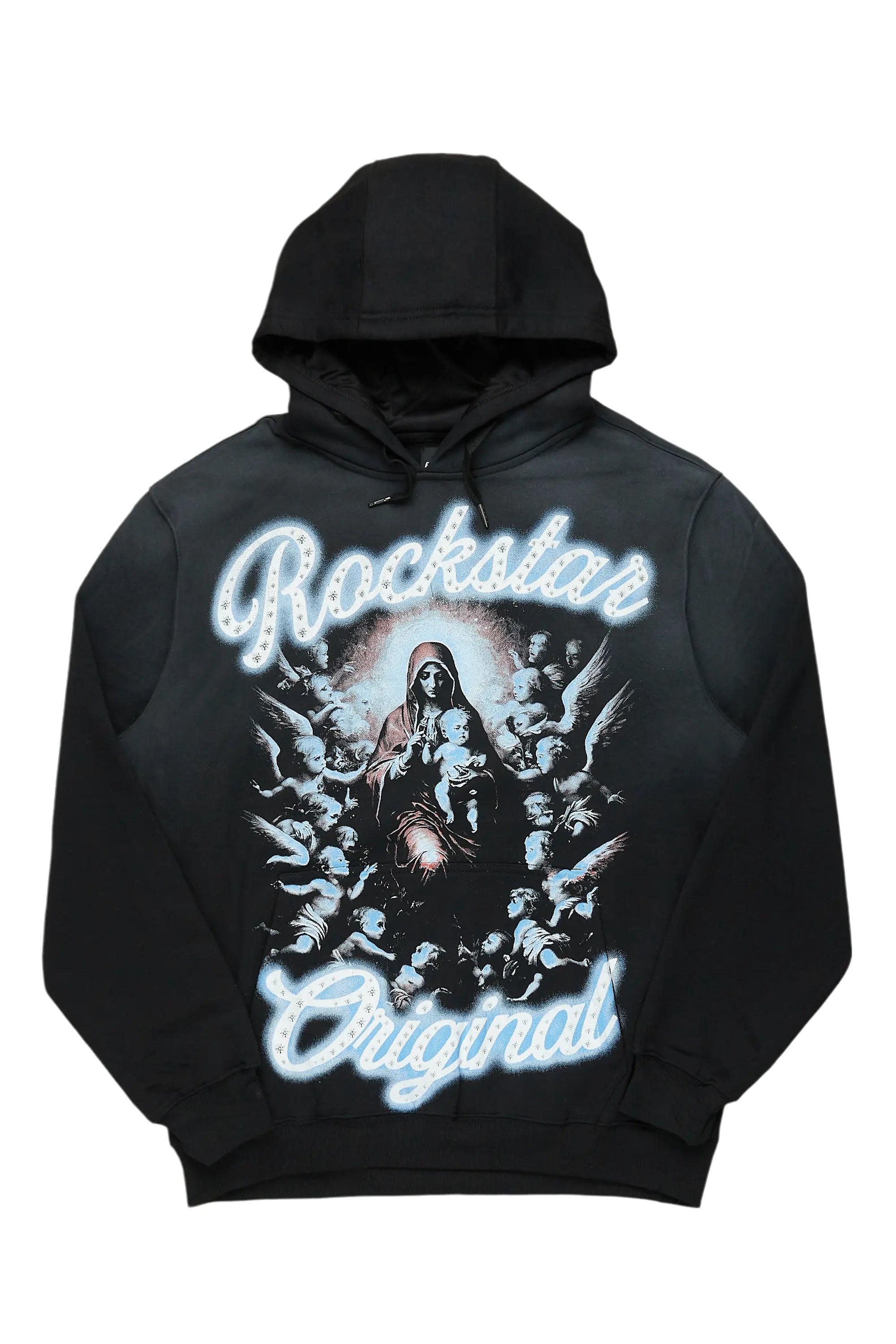 Shakera Black Oversized Hoodie Hoodie with Magnetic Closure Innovative Modern