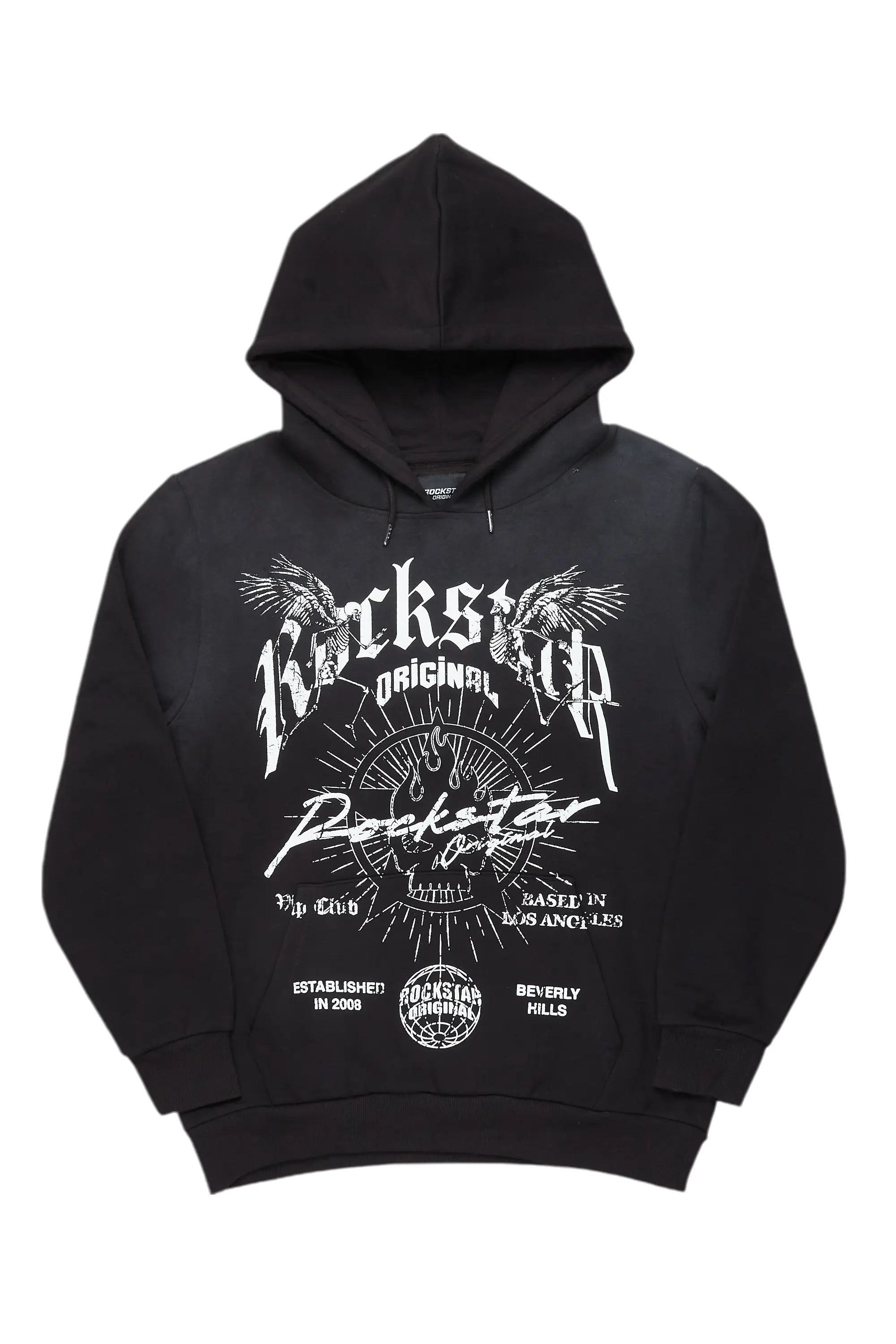 Labriana Black Oversized Hoodie Hoodie with Button Classic Timeless