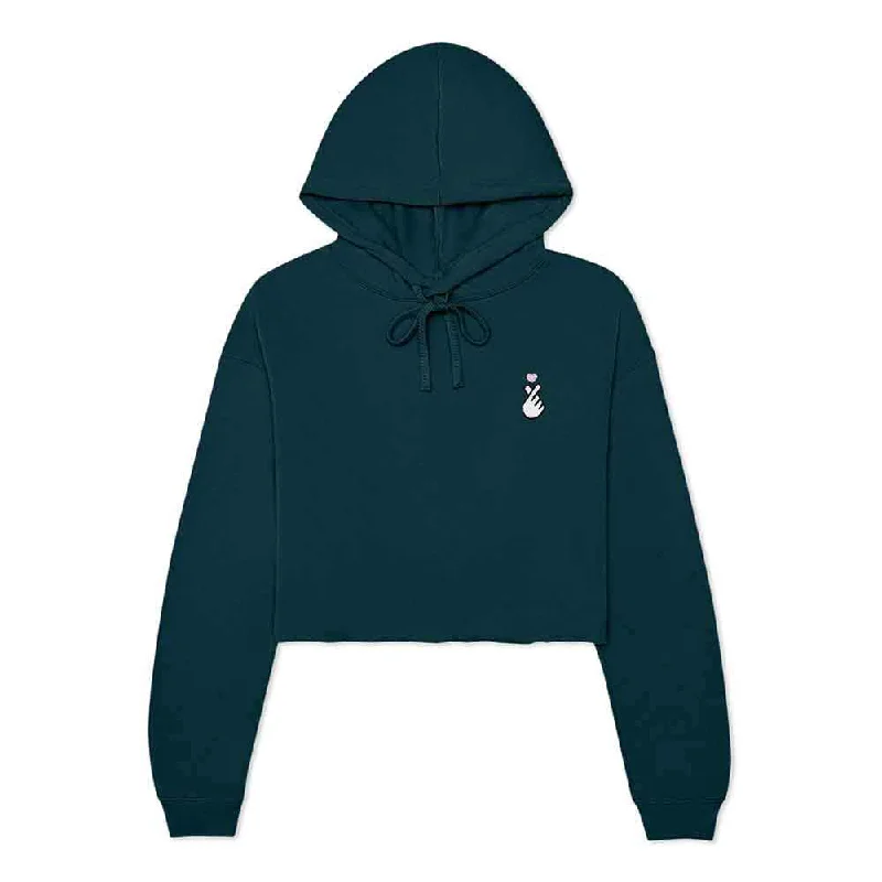Dalix Snap Heart Cropped Hoodie Graphic Hoodie Design Print