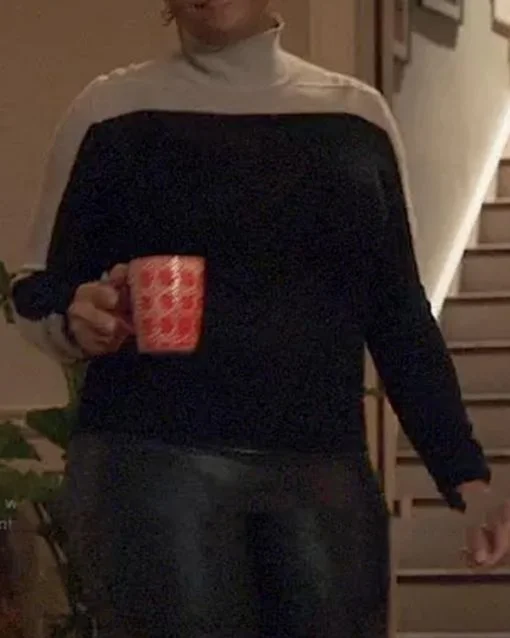 The Equalizer Queen Latifah Black Colorblock Sweater Modern Contemporary Chic