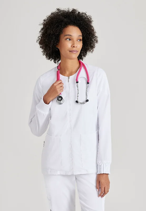 Gianna 5-Pocket Crewneck Scrub Jacket Anorak Shell Jacket Lightweight Jacket