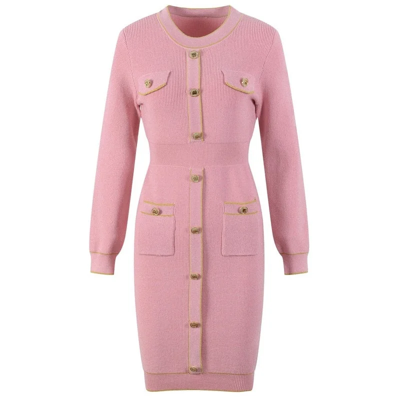 Vintage Autumn Winter Clothes 2022 Luxury Designer Casual O-neck Long Sleeve Knitted Sweater Dress Women Korean Fashion Dresses Mesh Blend Leather Blend Suede Blend Vintage Autumn Winter Clothes 2022 Luxury Designer Casual O-neck Long Sleeve Knitted Sweater Dress Women Korean Fashion Dresses Mesh Blend Leather Blend Suede Blend