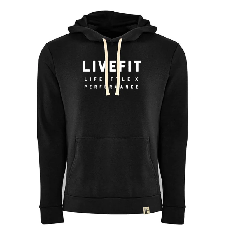 Vision Hoodie - Black Hoodie with Mock Neck Collared Structured