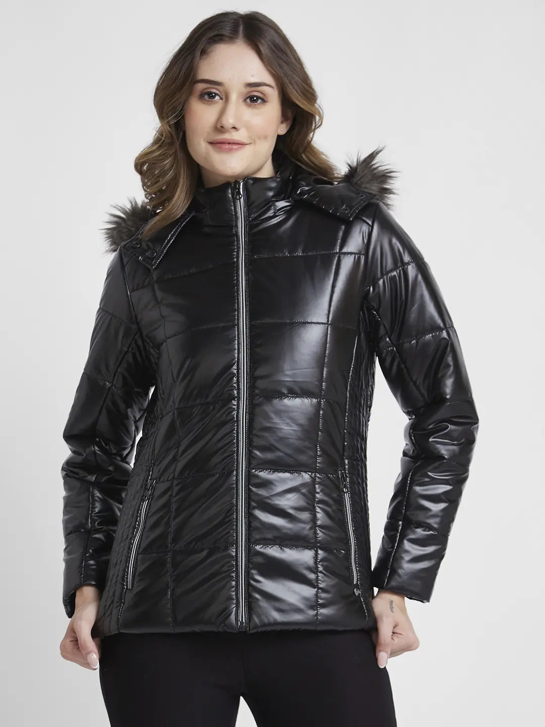 Spykar Women Black Regular Fit High Neck Plain Jacket Anorak Shell Jacket Lightweight Jacket Spykar Women Black Regular Fit High Neck Plain Jacket Anorak Shell Jacket Lightweight Jacket