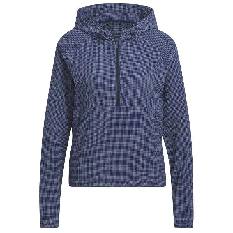 Womens Searsucker Quarter Zip Hoodie Collegiate Navy - SS23 Graphic Hoodie Design Print Womens Searsucker Quarter Zip Hoodie Collegiate Navy - SS23 Graphic Hoodie Design Print