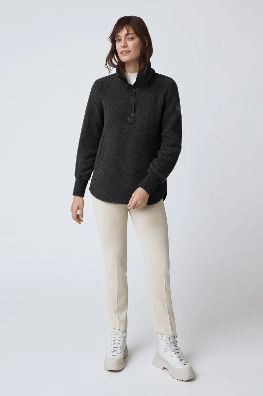 Womens Severn ½ Zip Sweater Black Label Zippered Buttoned Snapped
