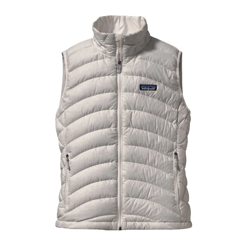W's Down Sweater Vest Fitted Slim Tailored