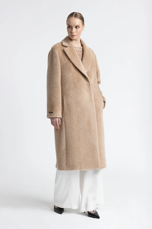 Alpaca and wool double-breasted coat Classic Riding Jacket