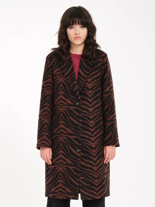 Acousteec Coat - BITTER CHOCOLATE Streetwear Bomber Jacket