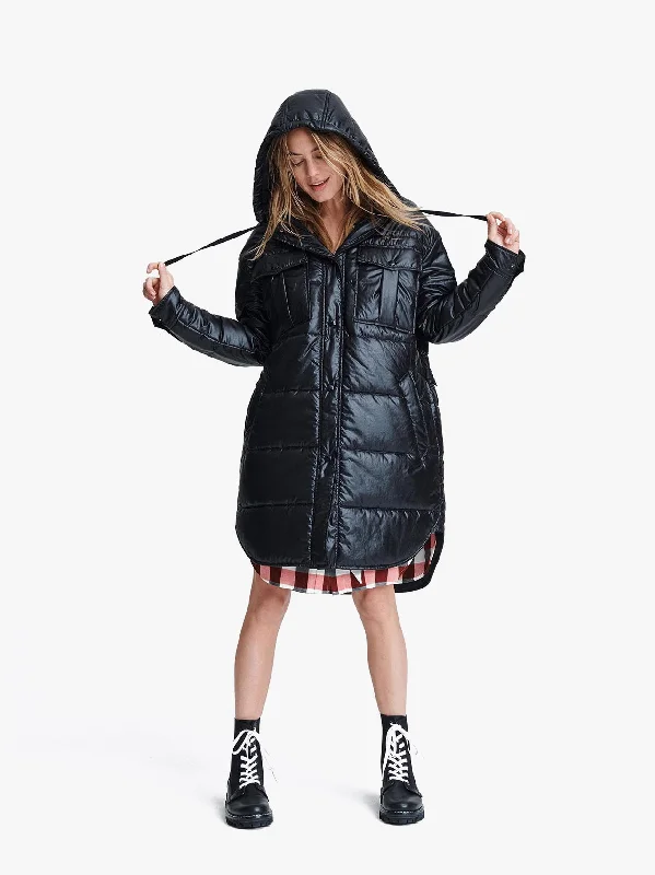 Beck Quilted Coat Elegant Satin Bolero