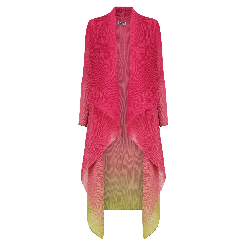 Collare Coat Luxe Satin Long Coat