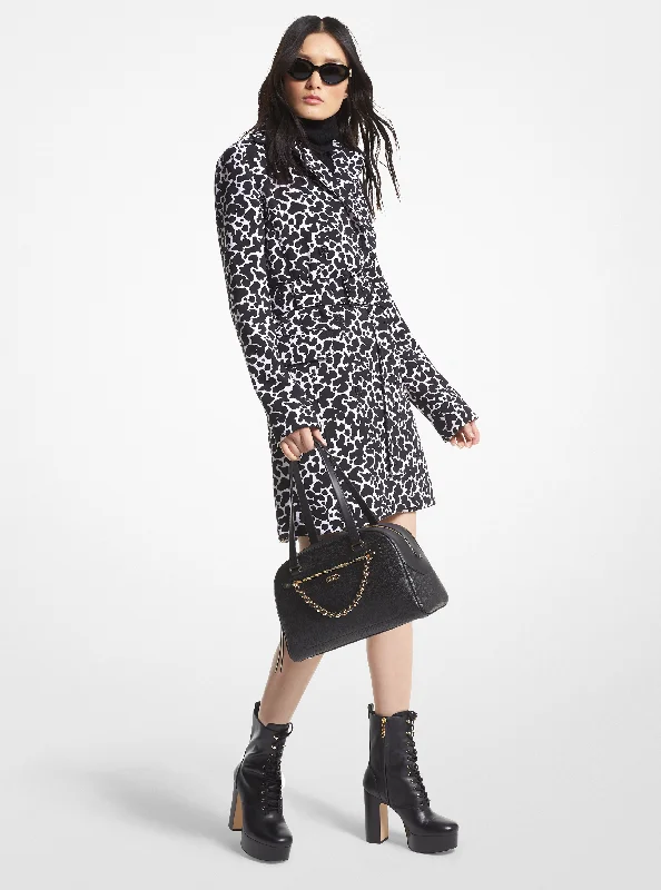 Dalmatian Print Coat Cozy Fleece Hoodie