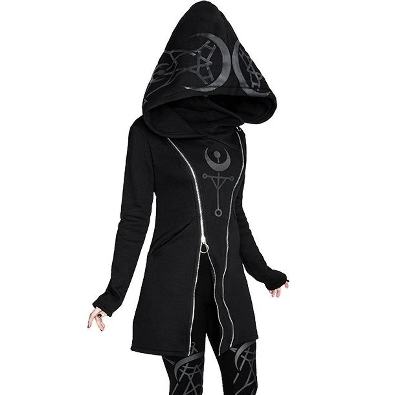 Enchanted Moonrise Women's Hooded Coat Hooded Puffer Anorak