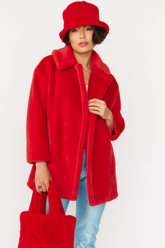 Faux Fur Duchess Coat Hooded Parka Coat