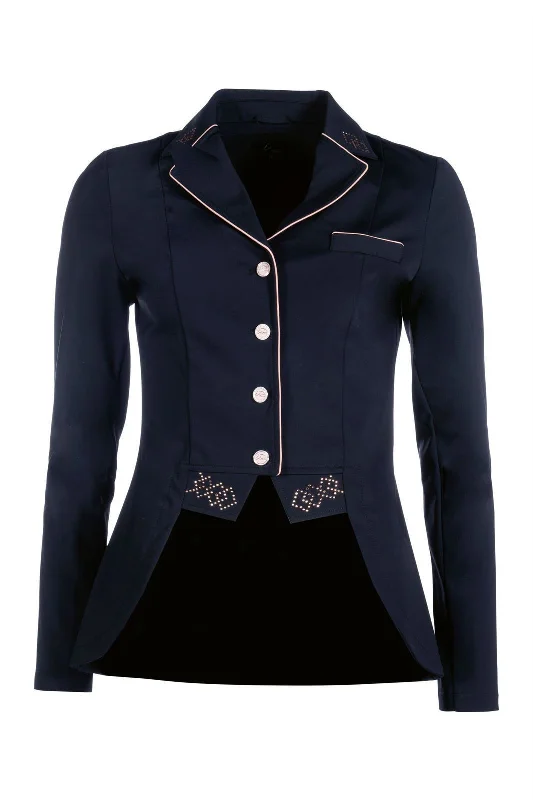 HKM Audrey Short Tailcoat Fitted Faux Suede Blazer
