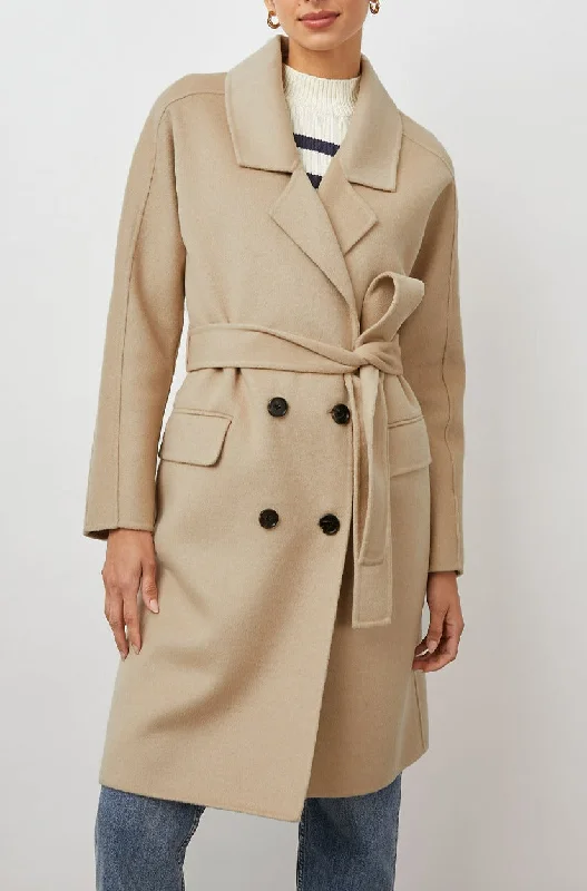 MARTA COAT - SAND A-Line Swing Coat