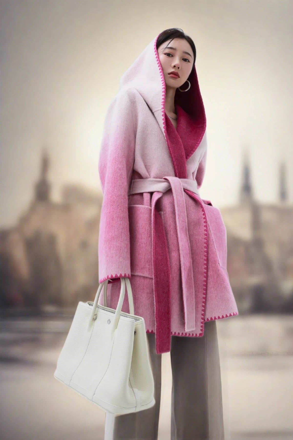 Žofia™ | Fashionable Reversible Cashmere Coat Double-Layered Poncho