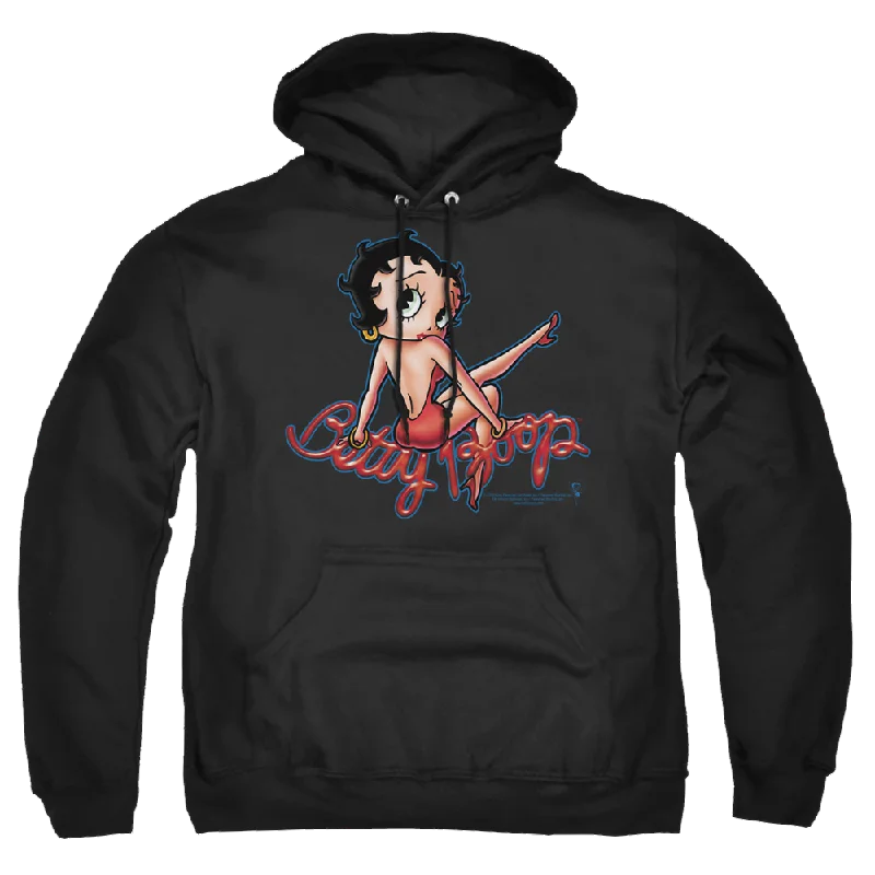 Betty Boop Bettys Back - Pullover Hoodie Bateau Neck Pullover